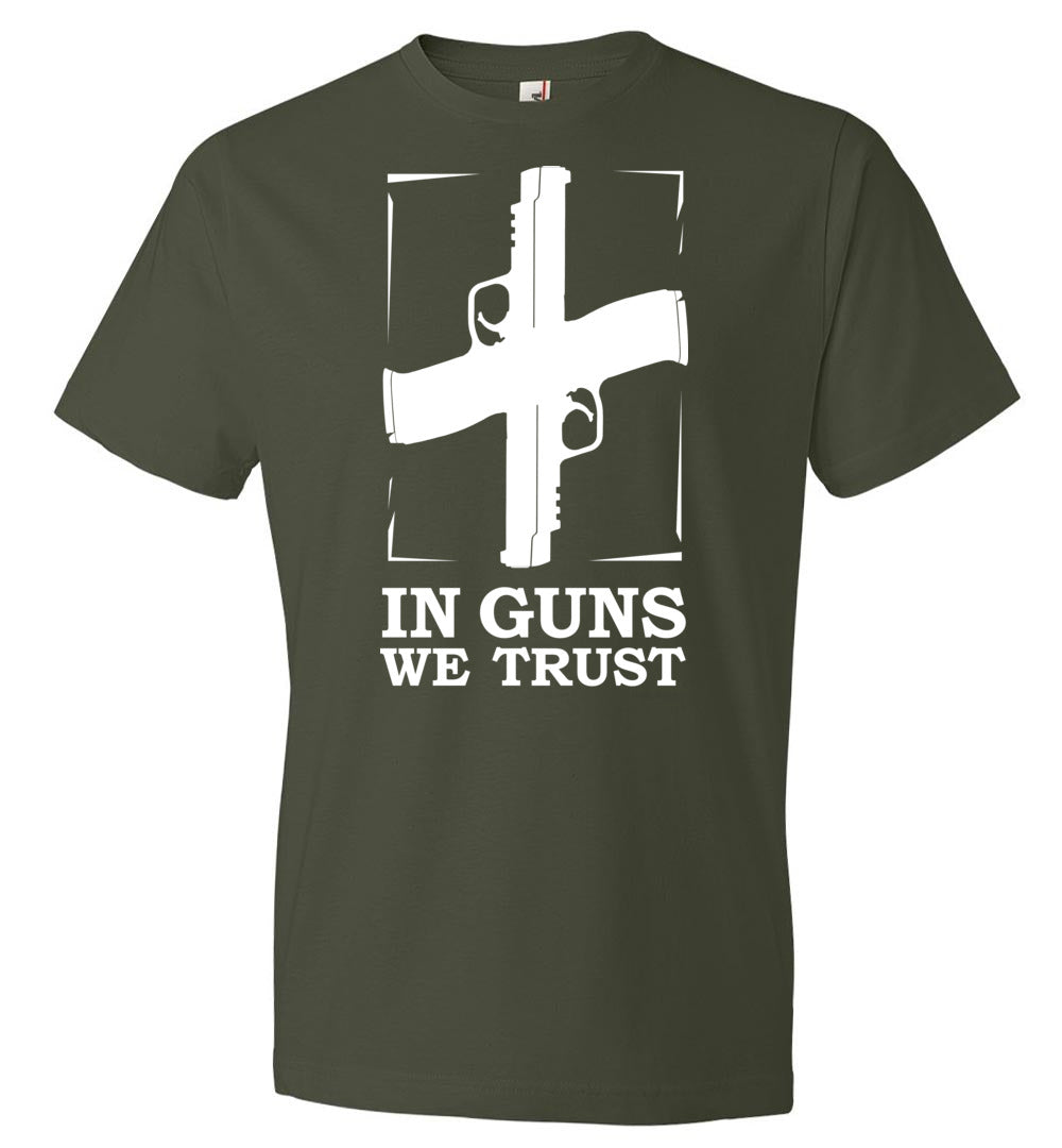 In Guns We Trust - Shooting Men's Tee - City Green