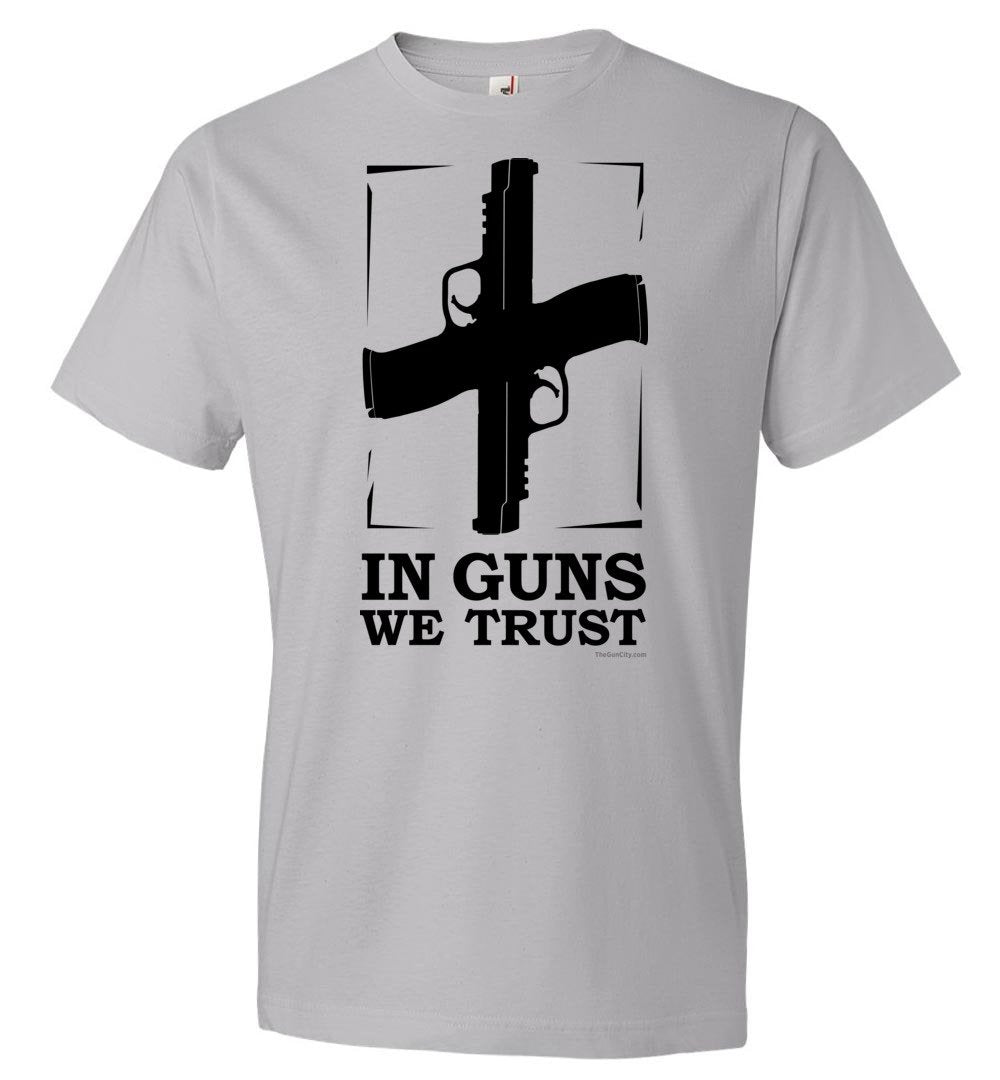 In Guns We Trust - Shooting Men's Tee - Silver