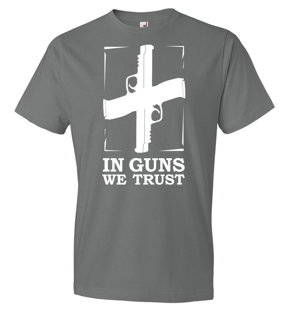 In Guns We Trust - Shooting Men's Tee - Storm Grey