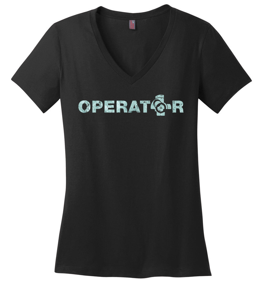AK-47 Bolt Face Operator - Women's Pro Gun V-Neck Tee - Black