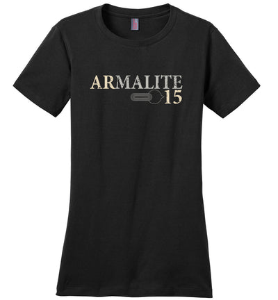 Armalite AR-15 Rifle Safety Selector Ladies Tshirt - Black