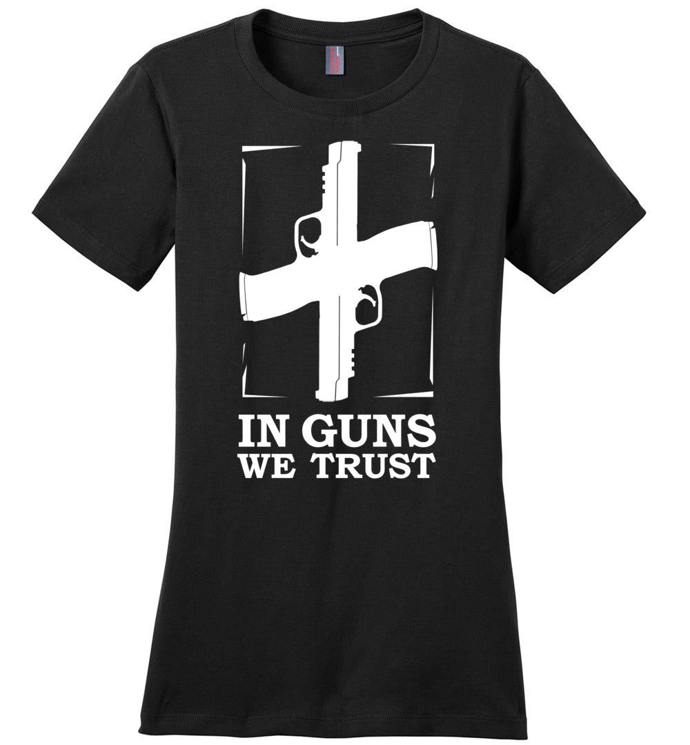 In Guns We Trust - Shooting Women's Tee - Black