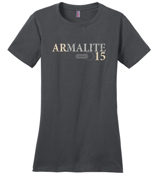 Armalite AR-15 Rifle Safety Selector Ladies Tshirt - Charcoal