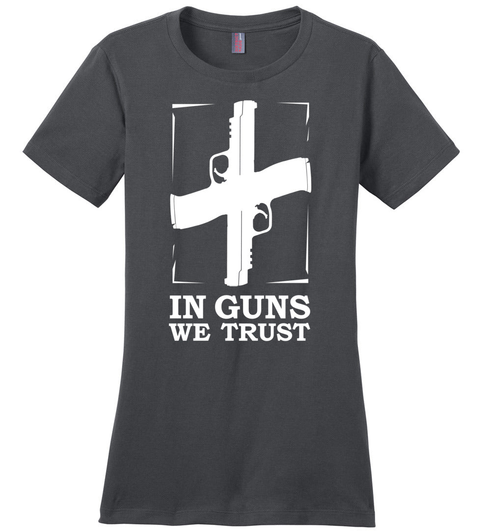 In Guns We Trust - Shooting Women's Tee - Charcoal