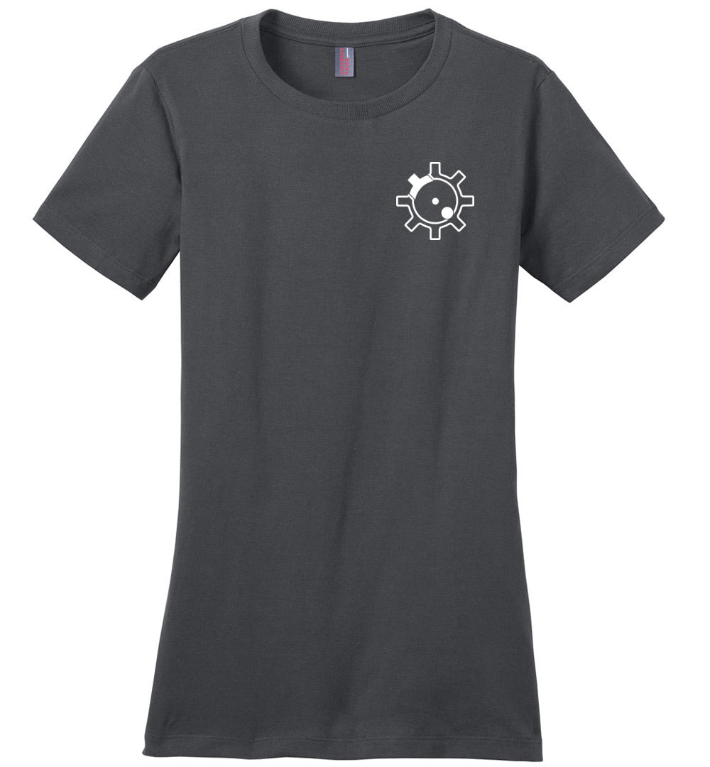 AR-15 Bolt Face - Women's Pro Gun T Shirts - Dark Grey