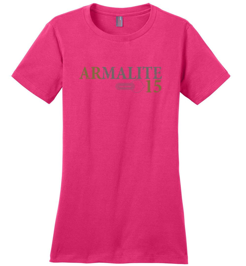 Armalite AR-15 Rifle Safety Selector Ladies Tshirt - Dark Fuchsia