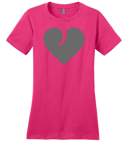 I Love Guns, Heart and Trigger - Ladies 2nd Amendment Apparel - Dark Fuchsia Tshirt