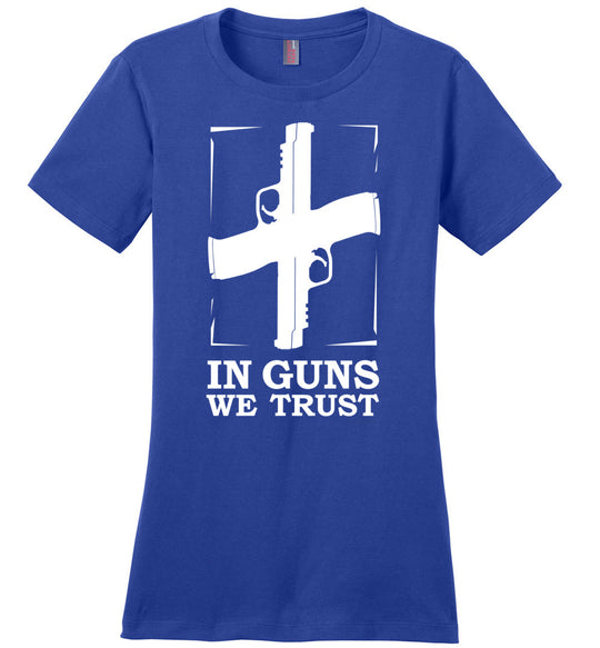 In Guns We Trust - Shooting Women's Tee - Blue