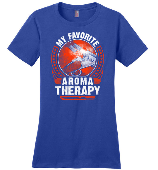 My Favorite Aroma Therapy - Pro Gun Women's Tshirt - Blue