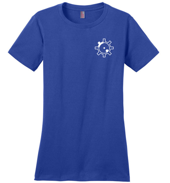 AR-15 Bolt Face - Women's Pro Gun T Shirts - Blue