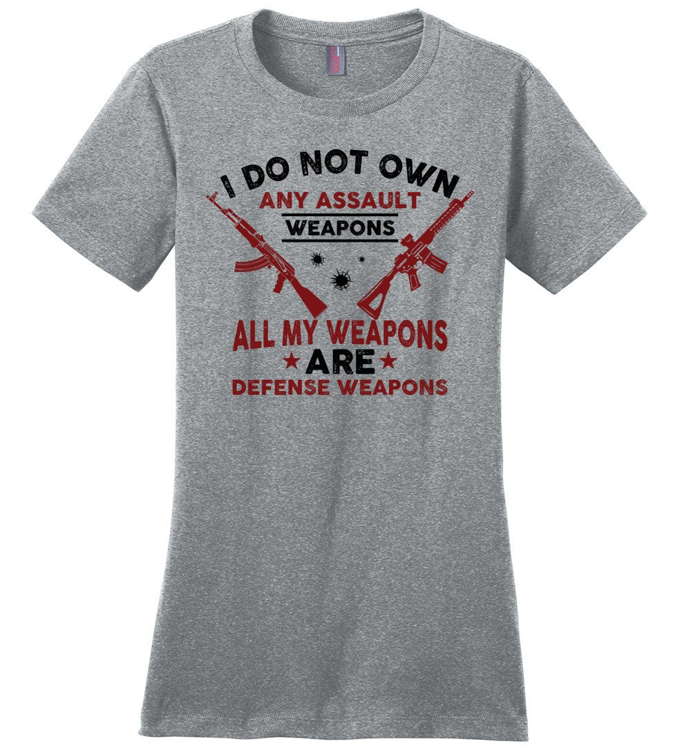 I Do Not Own Any Assault Weapons - 2nd Amendment Women's T-Shirt - Heathered Steel