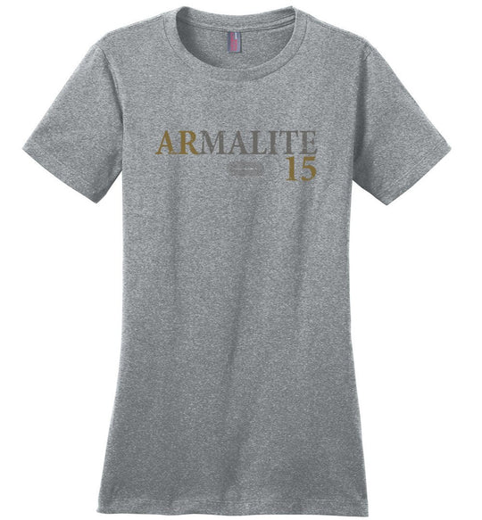 Armalite AR-15 Rifle Safety Selector Ladies Tshirt - Heathered Steel