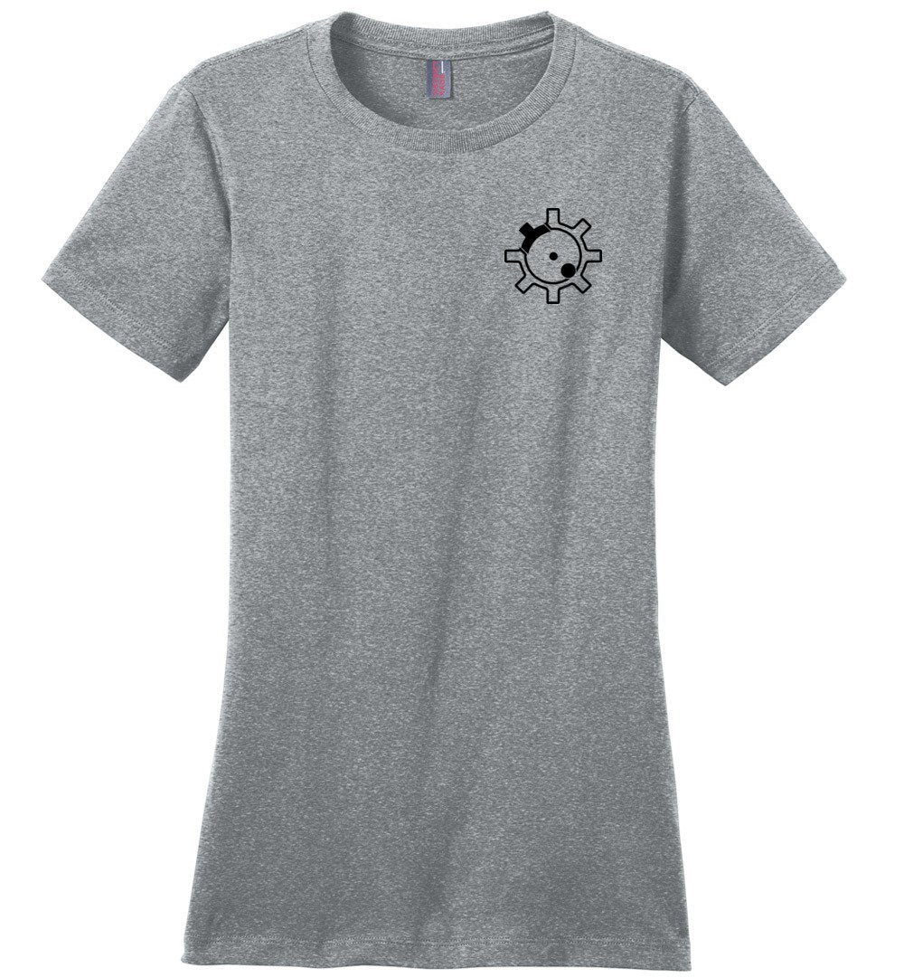 AR-15 Bolt Face - Women's Pro Gun T Shirts - Heathered Steel