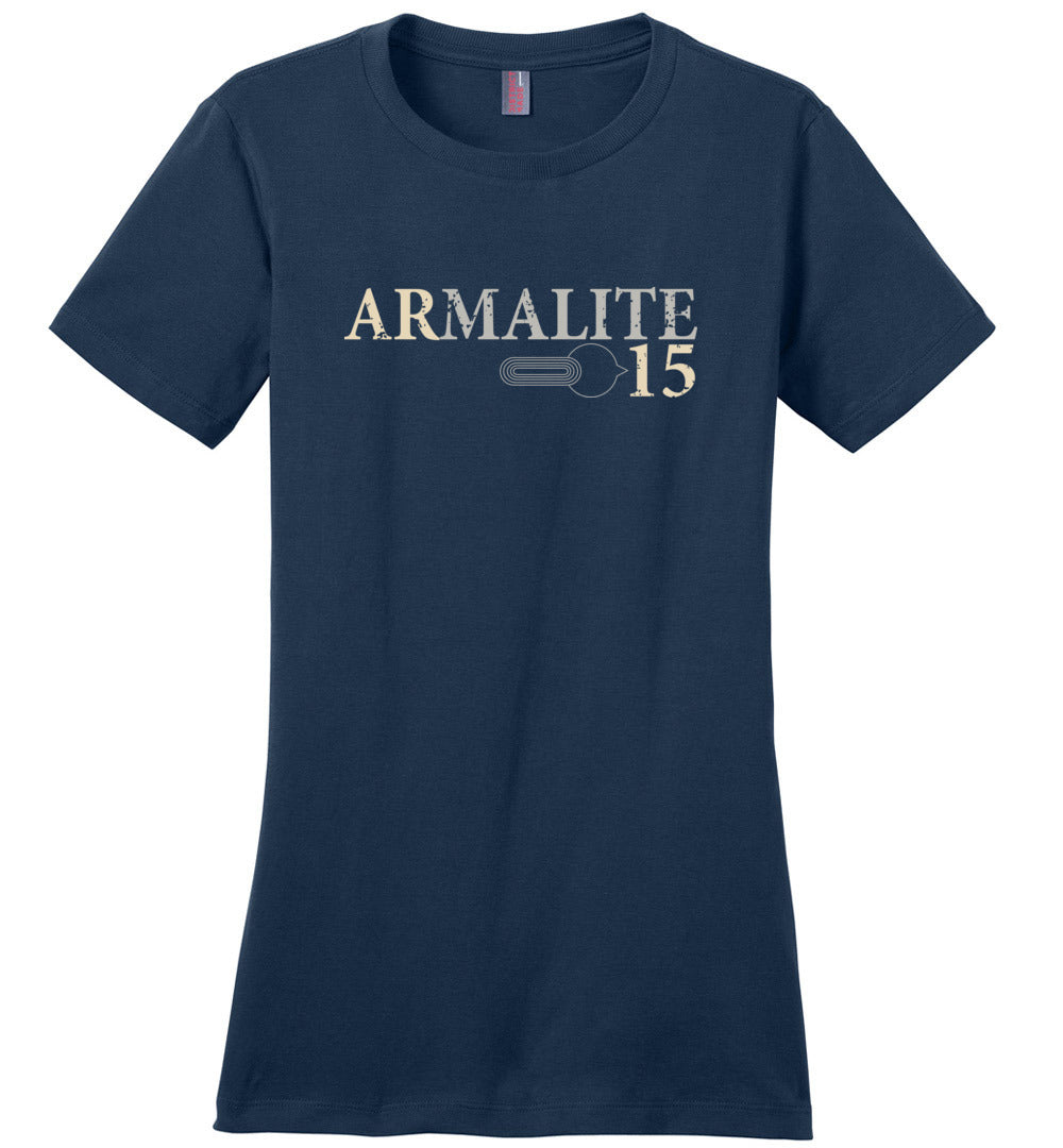 Armalite AR-15 Rifle Safety Selector Ladies Tshirt - Navy