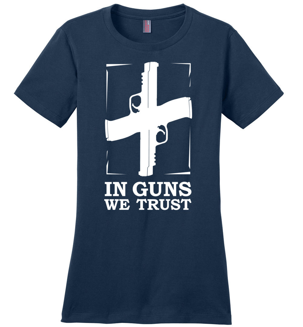 In Guns We Trust - Shooting Women's Tee - Navy