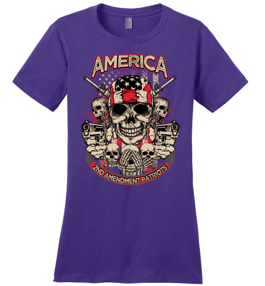 2nd Amendment Patriots - Pro Gun Women's Apparel - Purple Tshirt