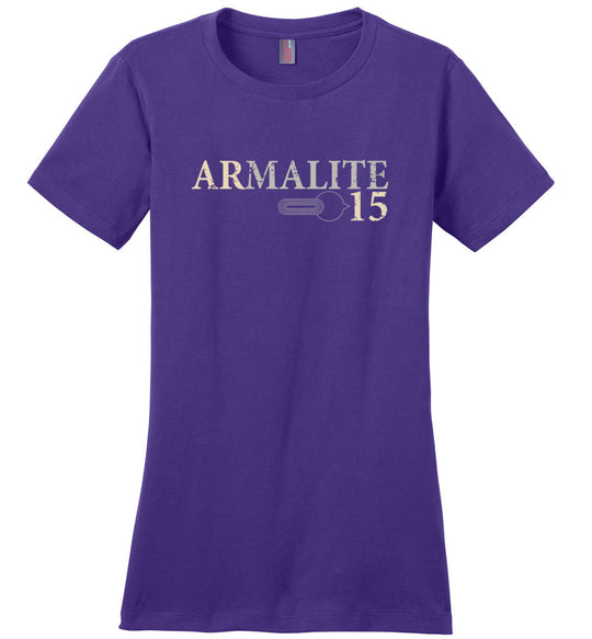 Armalite AR-15 Rifle Safety Selector Ladies Tshirt - Purple