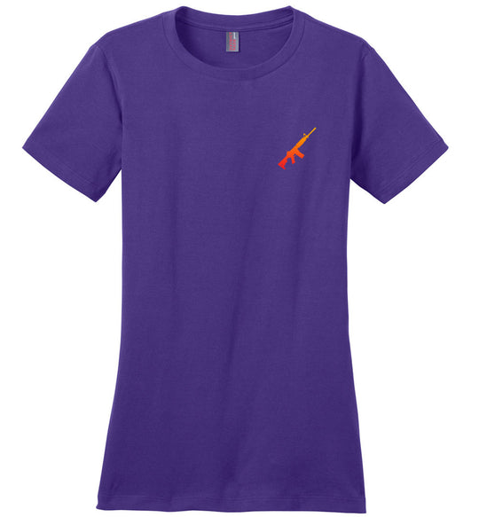 AR-15 Rifle Silhouette Women's T-shirt - Purple