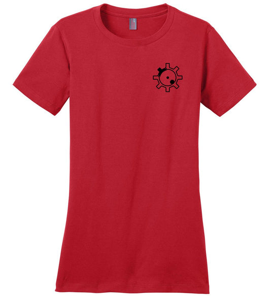 AR-15 Bolt Face - Women's Pro Gun T Shirts - Red