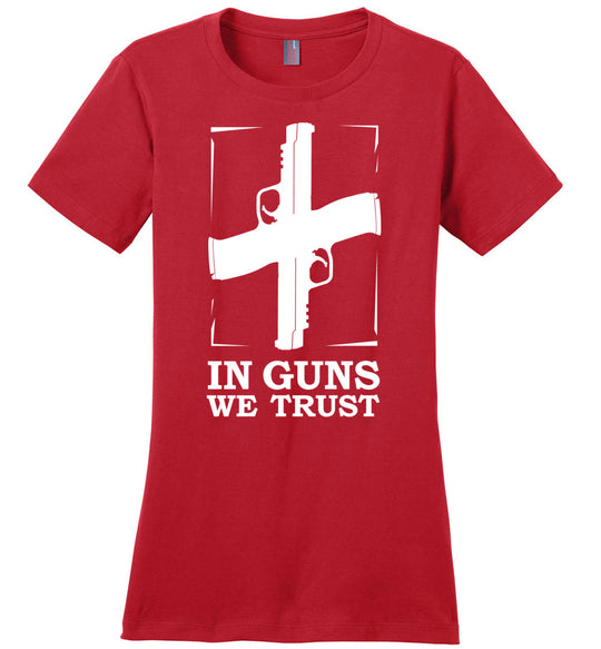 In Guns We Trust - Shooting Women's Tee - Red
