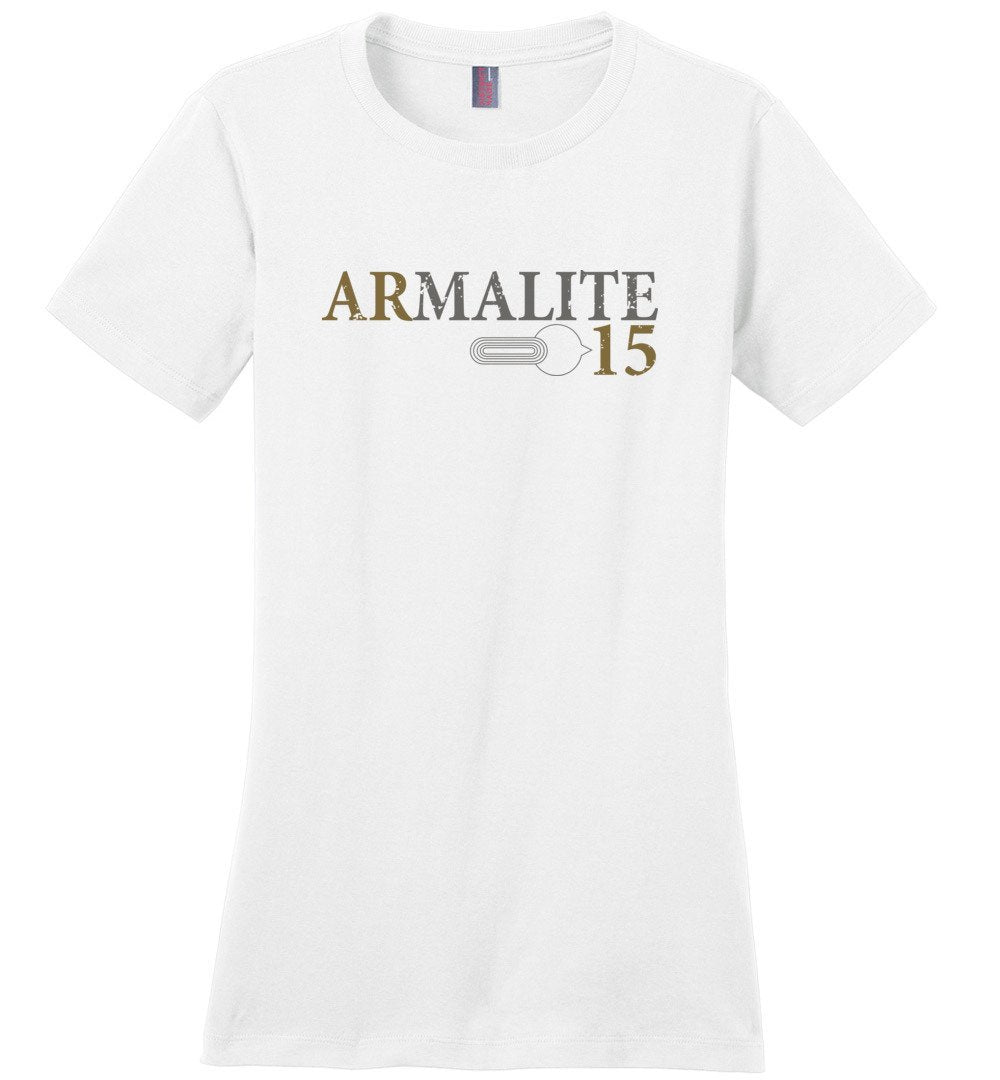 Armalite AR-15 Rifle Safety Selector Ladies Tshirt - White