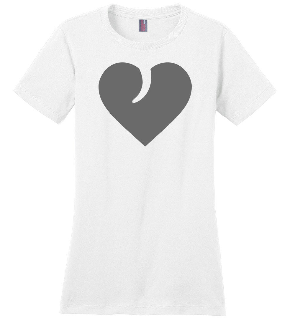 I Love Guns, Heart and Trigger - Ladies 2nd Amendment Apparel - White Tshirt