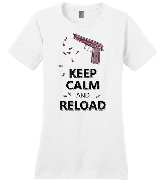 Keep Calm and Reload - Pro Gun Women's Tshirt - White