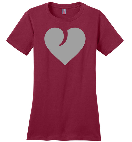 I Love Guns, Heart and Trigger - Ladies 2nd Amendment Apparel - Sangria Tshirt