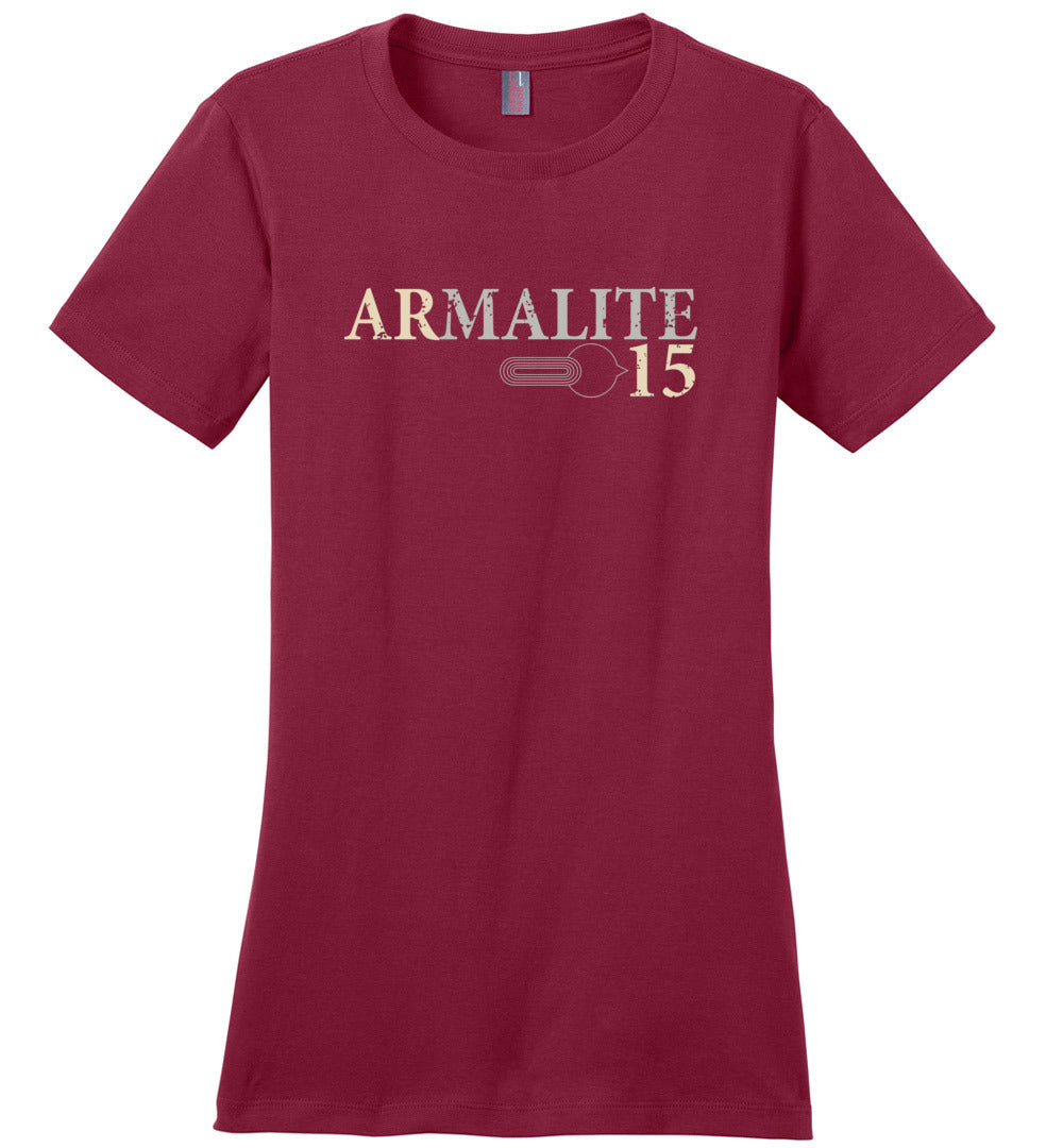 Armalite AR-15 Rifle Safety Selector Ladies Tshirt - Sangria