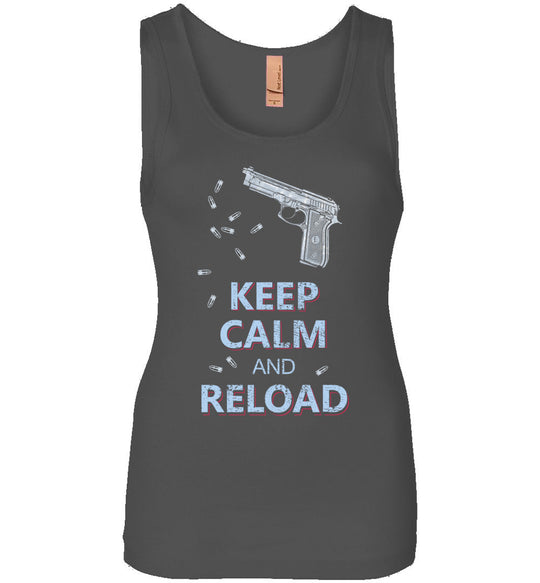 Keep Calm and Reload - Pro Gun Women's Tank Top - Charcoal