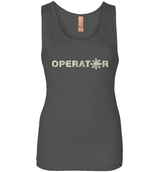 AR-15 Bolt Face Operator - Women's Pro Gun Tank Top - Dark Grey