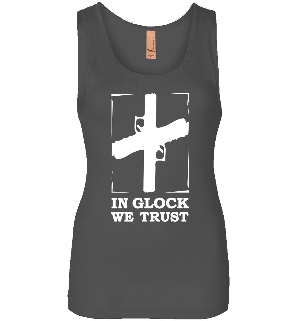 In Glock We Trust - Pro Gun Women's Tank Top - Charcoal