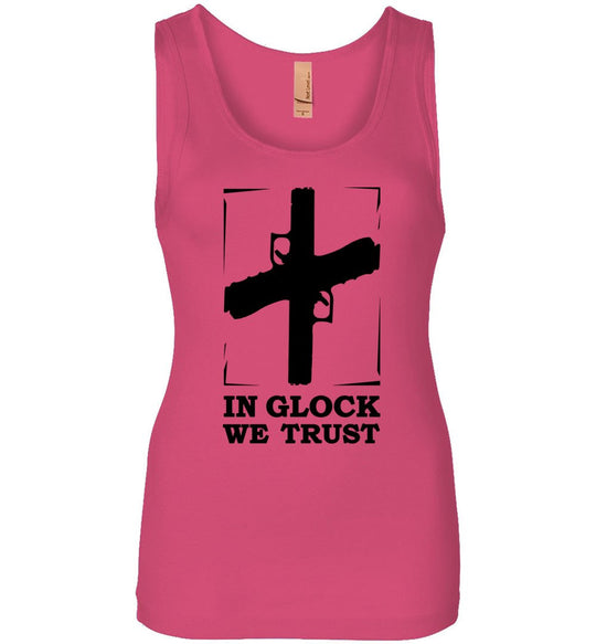 In Glock We Trust - Pro Gun Women's Tank Top - Hot Pink