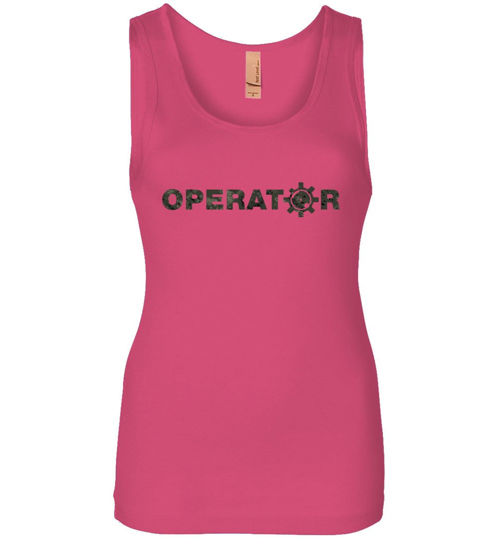 AR-15 Bolt Face Operator - Women's Pro Gun Tank Top - Pink