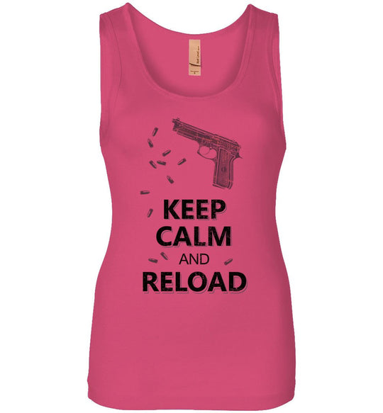 Keep Calm and Reload - Pro Gun Women's Tank Top - Pink