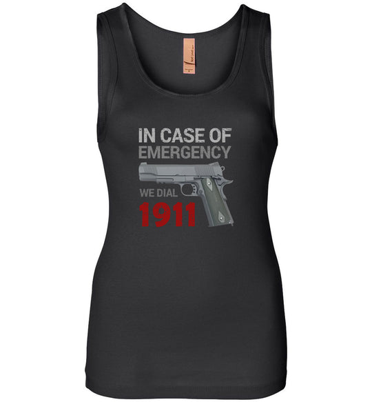 In Case of Emergency We Dial 1911 Pro Gun Women's Tank Top