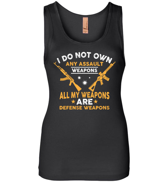 I Do Not Own Any Assault Weapons - 2nd Amendment Ladies Tank Top - Black