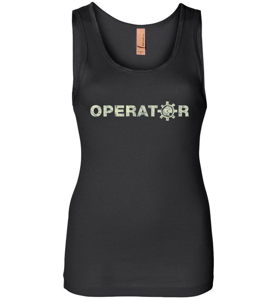 AR-15 Bolt Face Operator - Women's Pro Gun Tank Top - Black