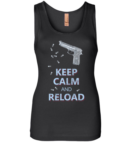 Keep Calm and Reload - Pro Gun Women's Tank Top - Black