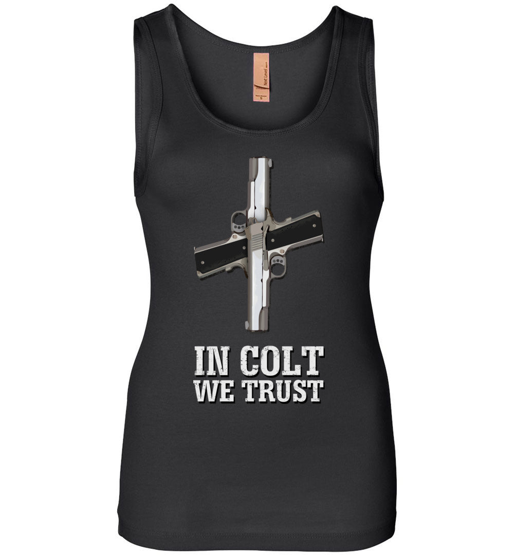 In Colt We Trust - Women's Pro Gun Clothing - Black Tank Top