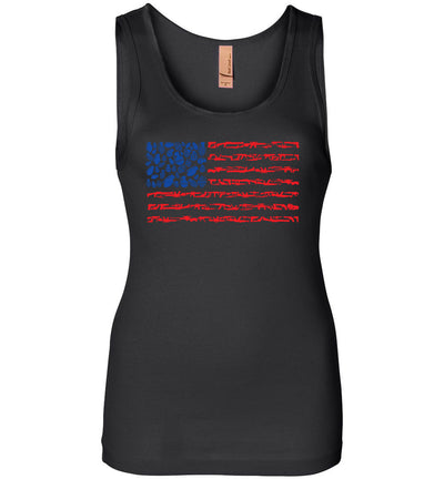 American Flag Made of Guns 2nd Amendment Women’s Tank Top - Black