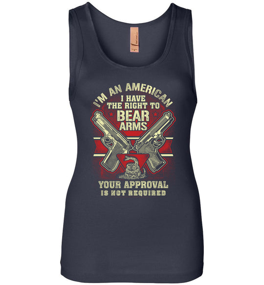 I'm an American, I Have The Right To Bear Arms - 2nd Amendment Women's Tank Top - Navy