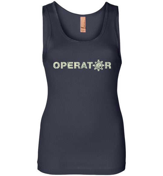 AR-15 Bolt Face Operator - Women's Pro Gun Tank Top - Navy