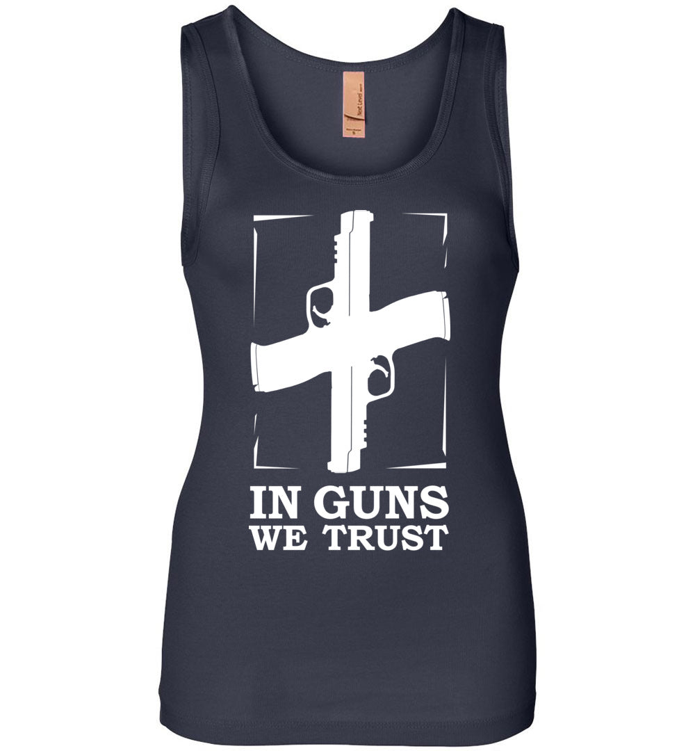 In Guns We Trust - Shooting Women's Tank Top - Navy