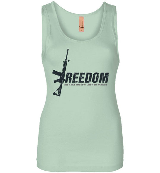 Freedom Has a Nice Ring to It. And a Bit of Recoil - Women's Pro Gun Clothing - Mint Top Tank