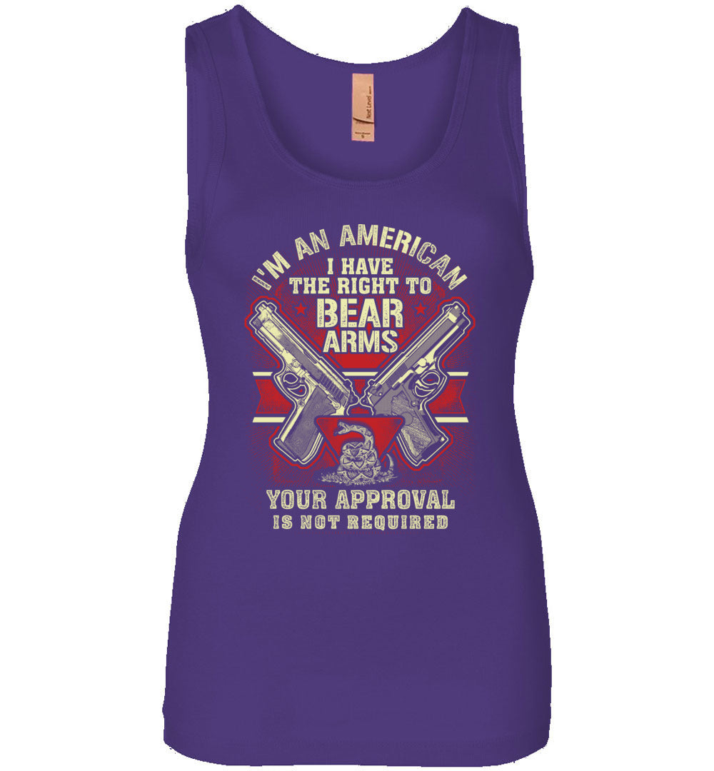 I'm an American, I Have The Right To Bear Arms - 2nd Amendment Women's Tank Top - Purple