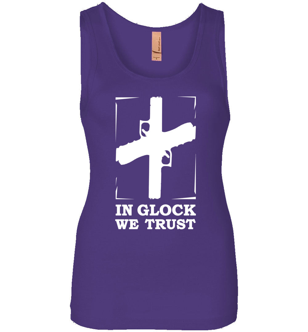 In Glock We Trust - Pro Gun Women's Tank Top - Purple