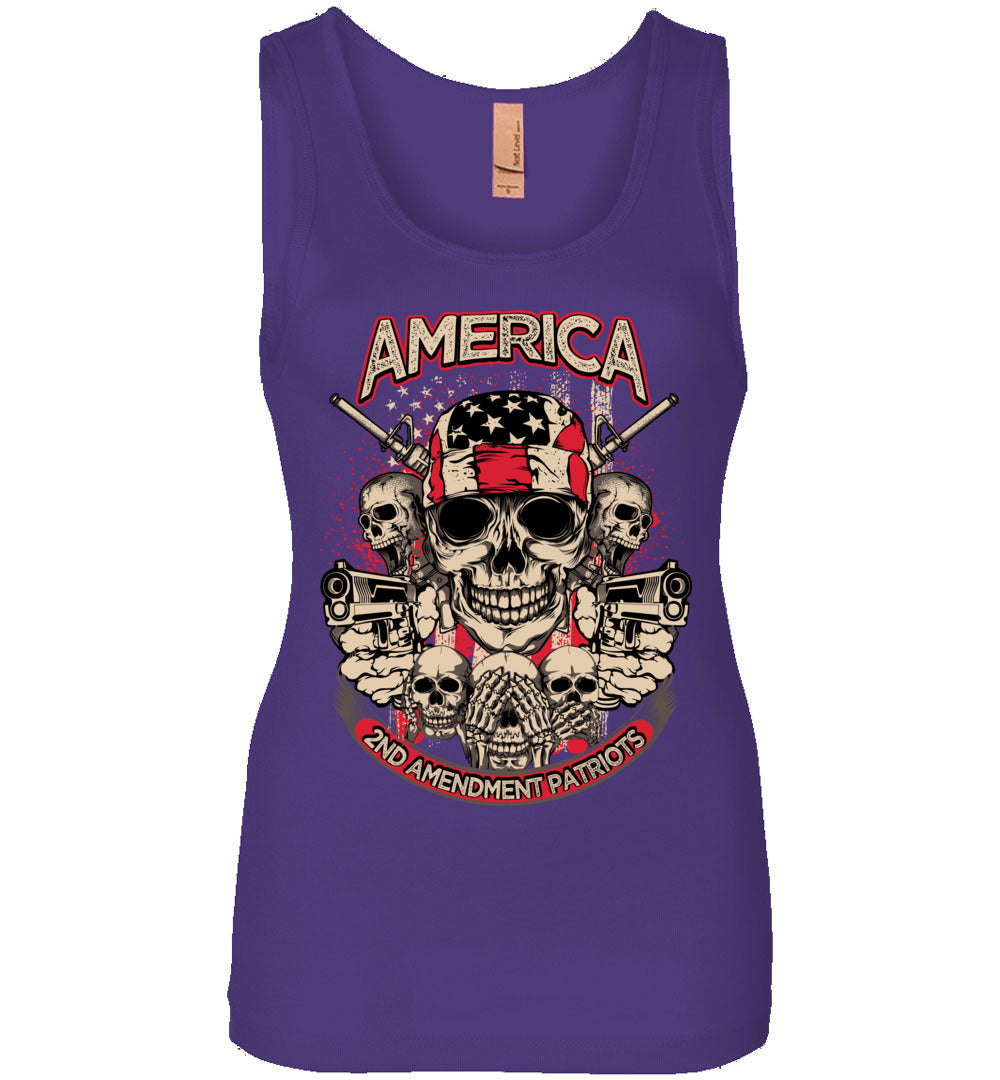 2nd Amendment Patriots - Pro Gun Women's Apparel - Purple Tank Top