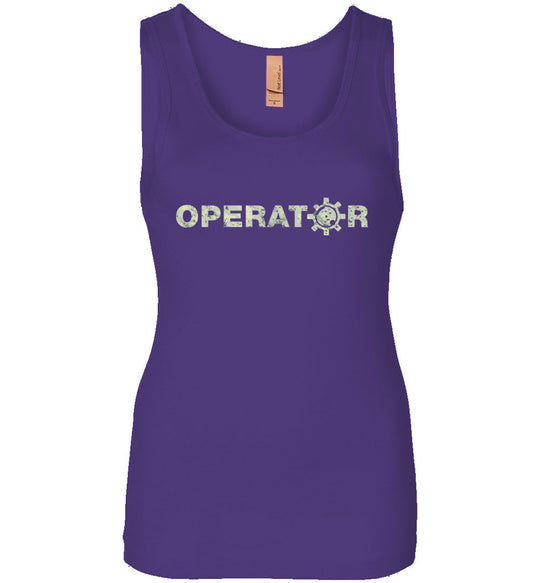 AR-15 Bolt Face Operator - Women's Pro Gun Tank Top - Purple