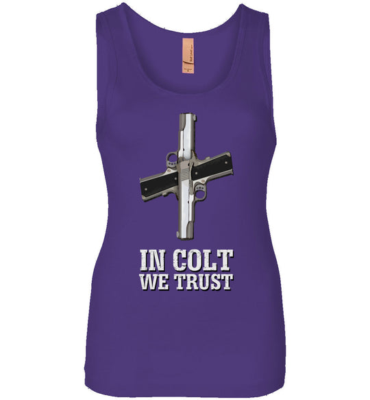 In Colt We Trust - Women's Pro Gun Clothing - Purple Tank Top